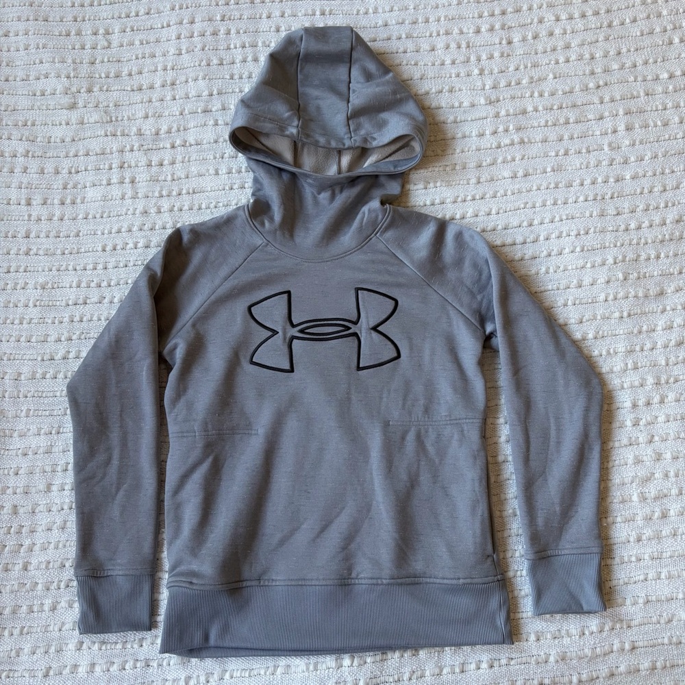 Under Armor Coldgear Gray Logo Hoodie Sweatshirt Women’s XS